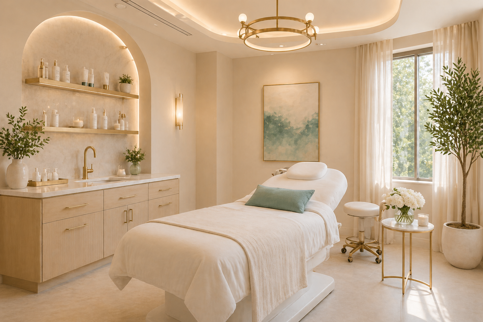 Aesthetic injector giving Botox injection med spa treatment